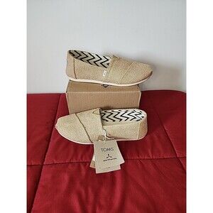 TOMS Alpargata Heritage Canvas Natural Undyed Slip On Shoes Womens 7.5 New
